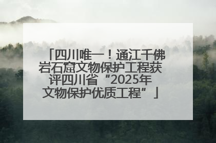 四川唯一！通江千佛岩石窟文物保护工程获评四川省“2025年文物保护优质工程”