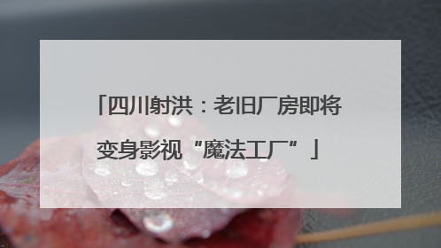 四川射洪：老旧厂房即将变身影视“魔法工厂”