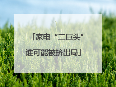 家电“三巨头”谁可能被挤出局