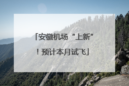 安徽机场“上新”！预计本月试飞