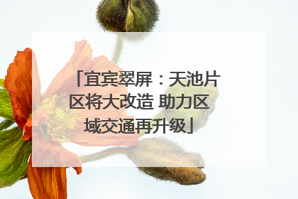 宜宾翠屏：天池片区将大改造 助力区域交通再升级