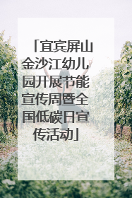 宜宾屏山金沙江幼儿园开展节能宣传周暨全国低碳日宣传活动
