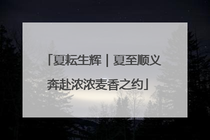 夏耘生辉｜夏至顺义奔赴浓浓麦香之约