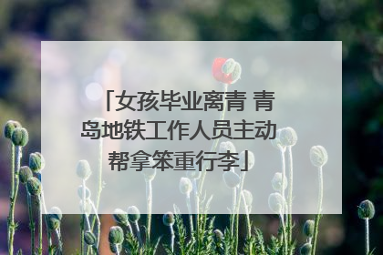 女孩毕业离青 青岛地铁工作人员主动帮拿笨重行李