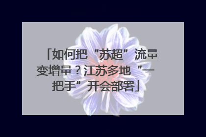 如何把“苏超”流量变增量？江苏多地“一把手”开会部署