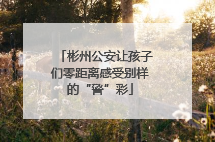 彬州公安让孩子们零距离感受别样的“警”彩