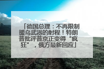 德国总理：不再限制援乌武器的射程！特朗普批评普京正变得“疯狂”，俄方最新回应