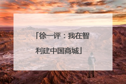 徐一评：我在智利建中国商城