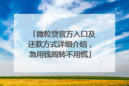 微粒贷官方入口及还款方式详细介绍，急用钱周转不用慌