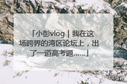 小彭vlog｜我在这场跨界的湾区论坛上，出了一道高考题……