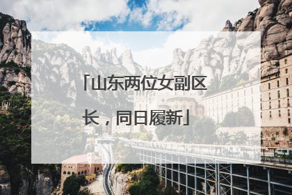 山东两位女副区长，同日履新