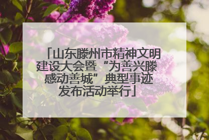山东滕州市精神文明建设大会暨“为善兴滕 感动善城”典型事迹发布活动举行