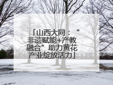 山西大同：“非遗赋能+产教融合”助力黄花产业绽放活力