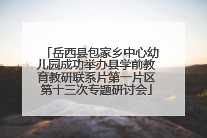 岳西县包家乡中心幼儿园成功举办县学前教育教研联系片第一片区第十三次专题研讨会