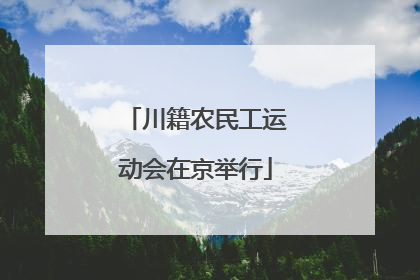 川籍农民工运动会在京举行