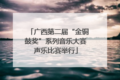 广西第二届“金铜鼓奖”系列音乐大赛声乐比赛举行