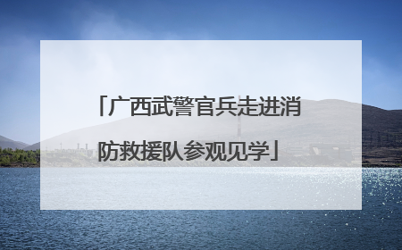 广西武警官兵走进消防救援队参观见学