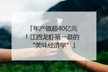 年产值超40亿元！江西龙虾第一县的“美味经济学”