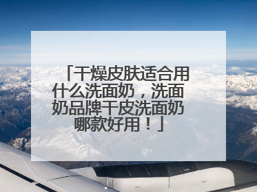 干燥皮肤适合用什么洗面奶，洗面奶品牌干皮洗面奶哪款好用！
