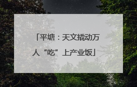 平塘：天文撬动万人“吃”上产业饭