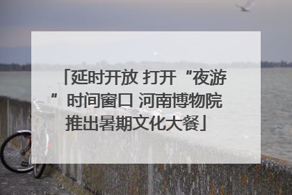 延时开放 打开“夜游”时间窗口 河南博物院推出暑期文化大餐