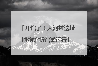开馆了！大河村遗址博物馆新馆试运行