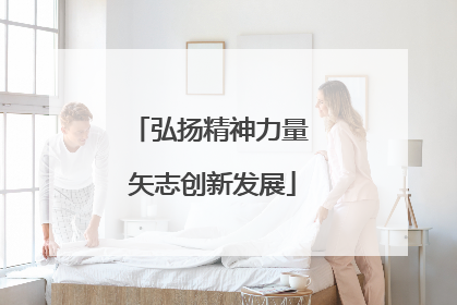 弘扬精神力量 矢志创新发展