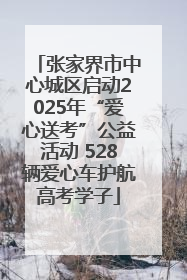 张家界市中心城区启动2025年“爱心送考”公益活动 528辆爱心车护航高考学子