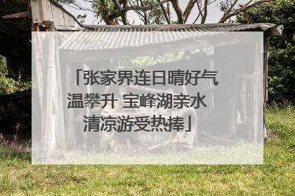 张家界连日晴好气温攀升 宝峰湖亲水清凉游受热捧