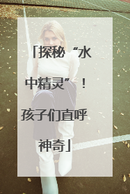 探秘“水中精灵”！孩子们直呼神奇