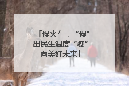 慢火车：“慢”出民生温度“驶”向美好未来