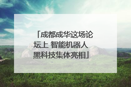 成都成华这场论坛上 智能机器人黑科技集体亮相
