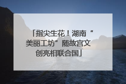 指尖生花！湖南“美丽工坊”随故宫文创亮相联合国