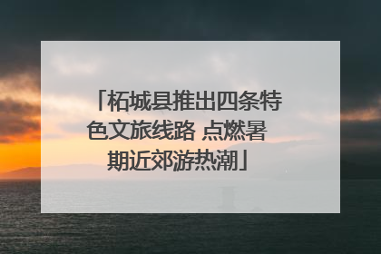 柘城县推出四条特色文旅线路 点燃暑期近郊游热潮