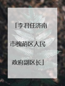 李君任济南市槐荫区人民政府副区长