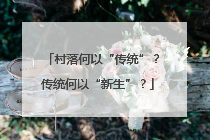 村落何以“传统”？传统何以“新生”？