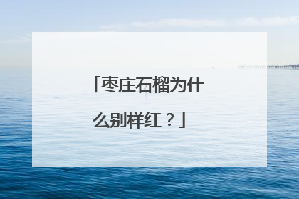 枣庄石榴为什么别样红？
