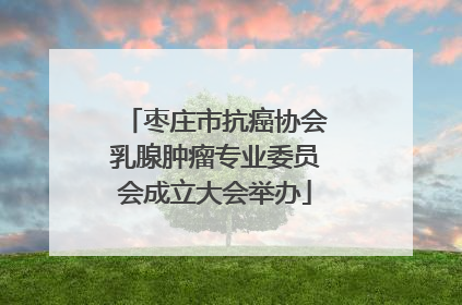 枣庄市抗癌协会乳腺肿瘤专业委员会成立大会举办