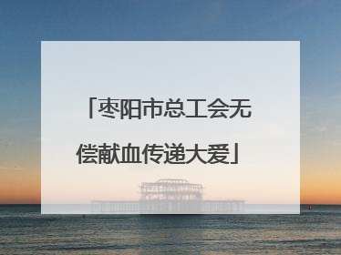 枣阳市总工会无偿献血传递大爱