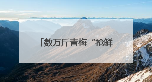 数万斤青梅“抢鲜”上市！成都大邑这个小镇靠青梅“酿出”亿元经济