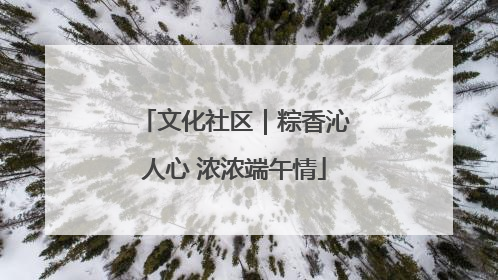 文化社区｜粽香沁人心 浓浓端午情