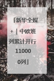 新华全媒+｜中欧班列累计开行110000列