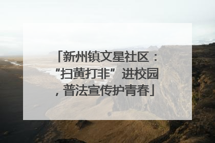 新州镇文星社区：“扫黄打非”进校园，普法宣传护青春