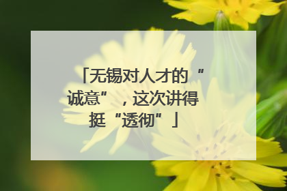 无锡对人才的“诚意”，这次讲得挺“透彻”