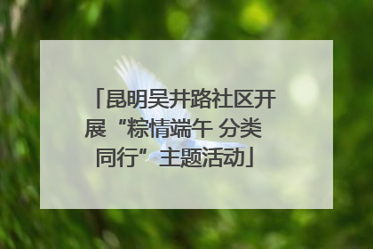 昆明吴井路社区开展“粽情端午 分类同行”主题活动