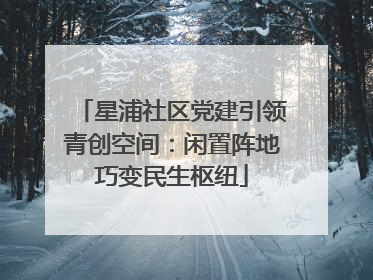星浦社区党建引领青创空间：闲置阵地巧变民生枢纽