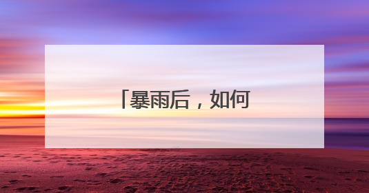 暴雨后，如何管理农作物？