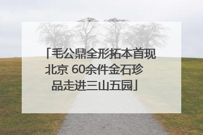 毛公鼎全形拓本首现北京 60余件金石珍品走进三山五园