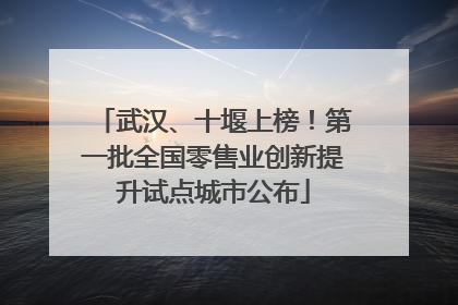 武汉、十堰上榜！第一批全国零售业创新提升试点城市公布