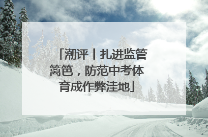 潮评丨扎进监管篱笆，防范中考体育成作弊洼地